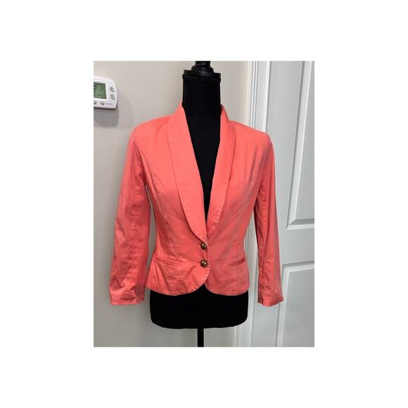 The Webster MIAMI at Target Cinched Blazer Coral Jacket Career Size 4 - Picture 1 of 10